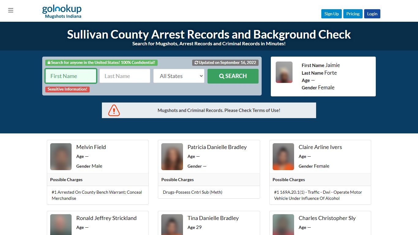Sullivan County Mugshots, Sullivan County Arrest Records - GoLookUp